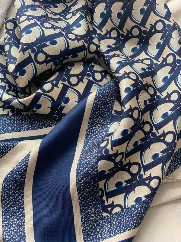 Dior silk scarf 90X90cm E24 (8)